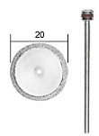 28840 - отрезной диск PROXXON алмазный с держателем (диаметр 20 мм., толщина 0,6мм.)