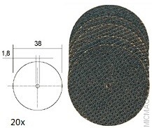Армированные отрезные диски без держателя 20 шт. (28819) 